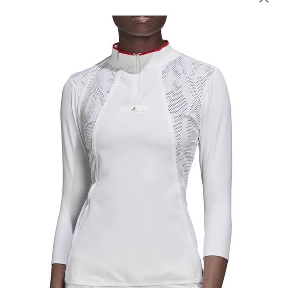 adidas by Stella McCartney white tennis top size small - Picture 1 of 10